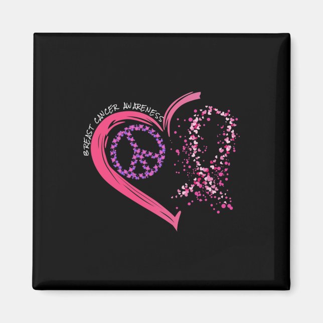 Íman Cura do Amor Coracao Laço Rosa Conscientizacao do  (Frente)