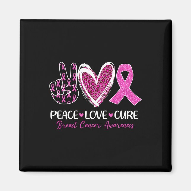 Íman Cura do Amor Laço Rosa da Conscientização do Cânce (Frente)