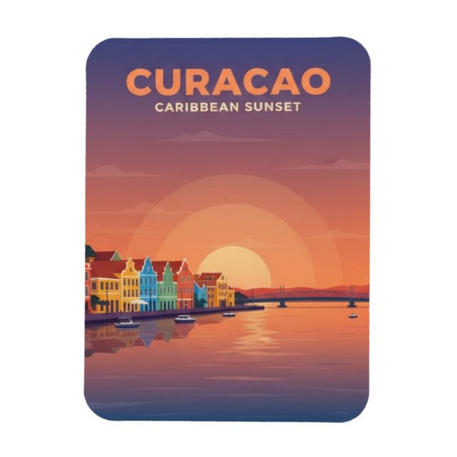Íman Curaçao Caribe Holandês (Vertical)