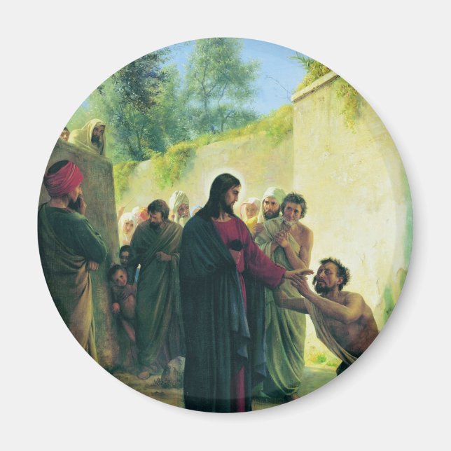 Íman Curando o Cego de Carl Bloch (Frente)