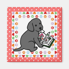 Íman Curioso Black Labrador Puppy