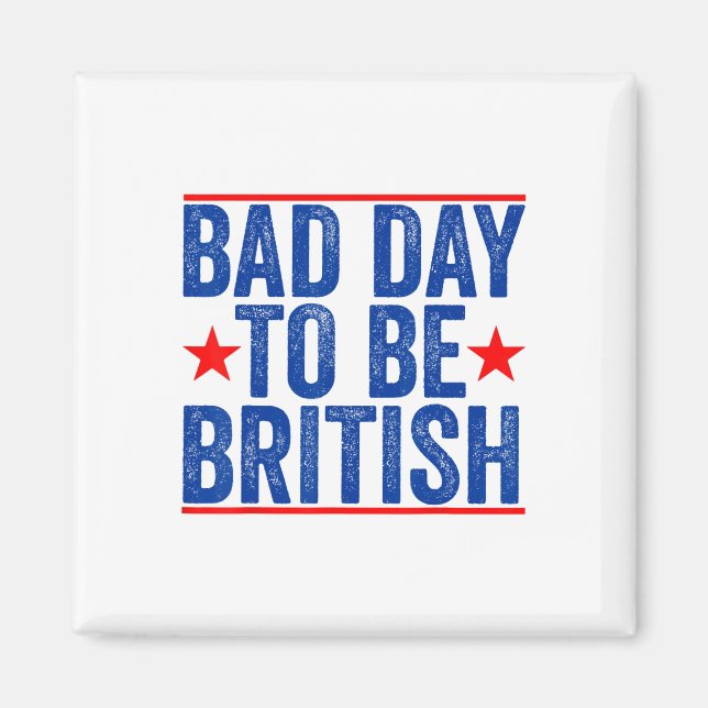 Íman Curioso Dia 4 De Julho De Camisa Para Ser Britânic (Frente)