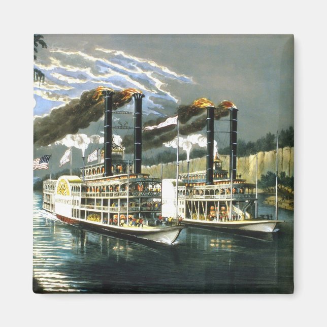 Íman Currier & Ives - Magnet - Campeões do Mississippi (Frente)