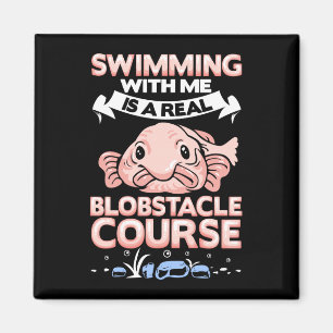 Íman Curso de obstáculos de natação masculino blobfish