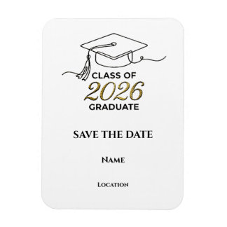 Íman Custom 2026 Graduation Save the Date Magnet