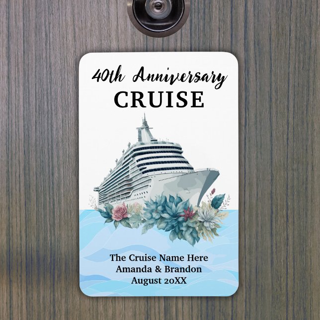 Íman Custom 40th Anniversary Cruise Cabin Door (Custom 40th Anniversary Cruise Cabin Door Magnet
)