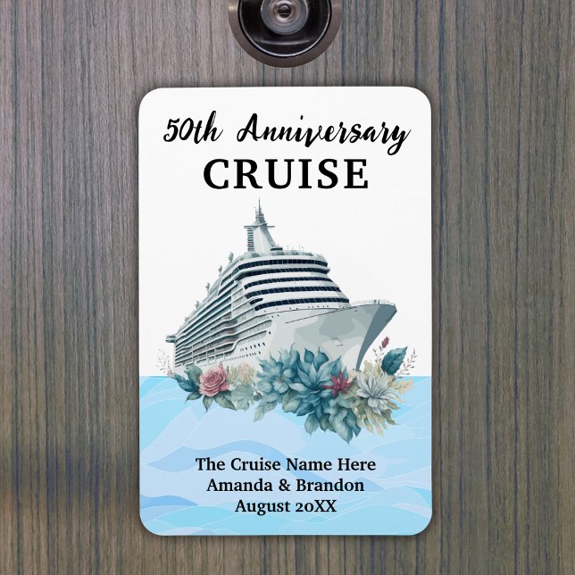 Íman Custom 50th Anniversary Cruise Cabin Door (Custom 50th Anniversary Cruise Cabin Door Magnet
)