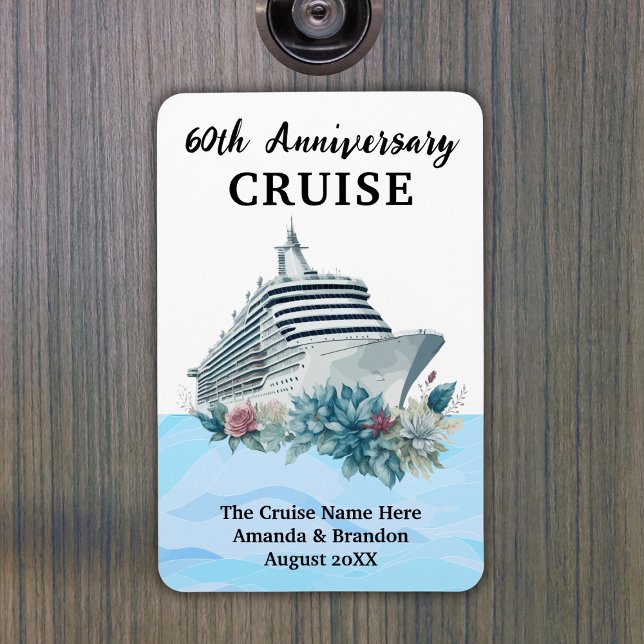 Íman Custom 60th Anniversary Cruise Cabin Door (Custom 60th Anniversary Cruise Cabin Door Magnet
)