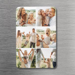 Íman Custom 6 Photo Collage Modern Simple<br><div class="desc">Show off your best memories in a sleek, stylish way with this Custom 6‑Photo Collage Modern Magnet. Featuring six of your favorite photos arranged in a clean grid design, this high-quality magnet is a chic addition to any fridge, locker, or office board. Add a name, date, or short caption for...</div>