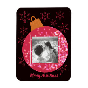 Íman Custom christmas card photo collage black
