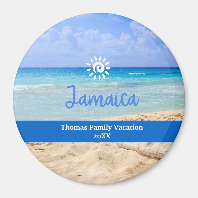 Íman Custom Family Jamica Vacation Christmas (Frente)