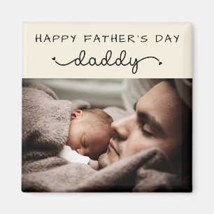 Íman Custom Father's Day Cute Minimalist Photo
