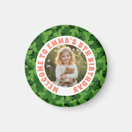 Íman Custom Kids Birthday Round Magnet with Photo