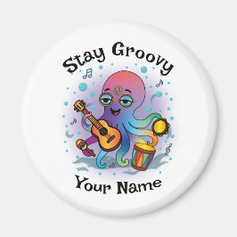 Íman Custom Magnet | Retro Octopus | Name & Text