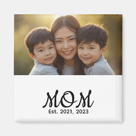 Íman Custom Mom Established Modern Script Photo