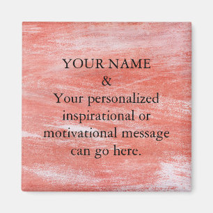 Íman Custom Motivational Message Purple Glitter