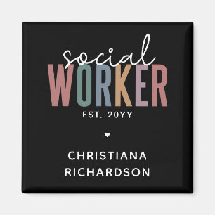 Íman Custom Name Social Worker graduation Gifts
