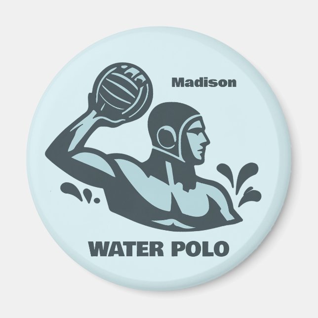 Íman Custom Name Water Polo (Frente)