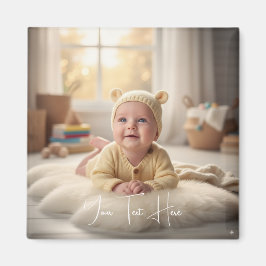 Íman Custom Personalized Baby Picture Keepsake Design