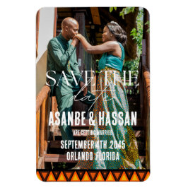 Íman Custom Photo African Ethnic Wedding Save the Date 