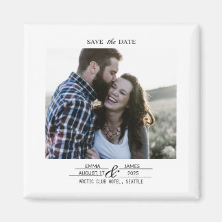 Íman Custom Photo Save the Date Wedding magnet