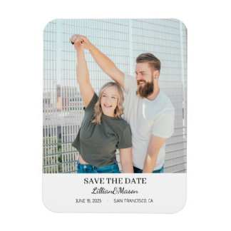 Íman Custom Picture Save the Date fridge magnet