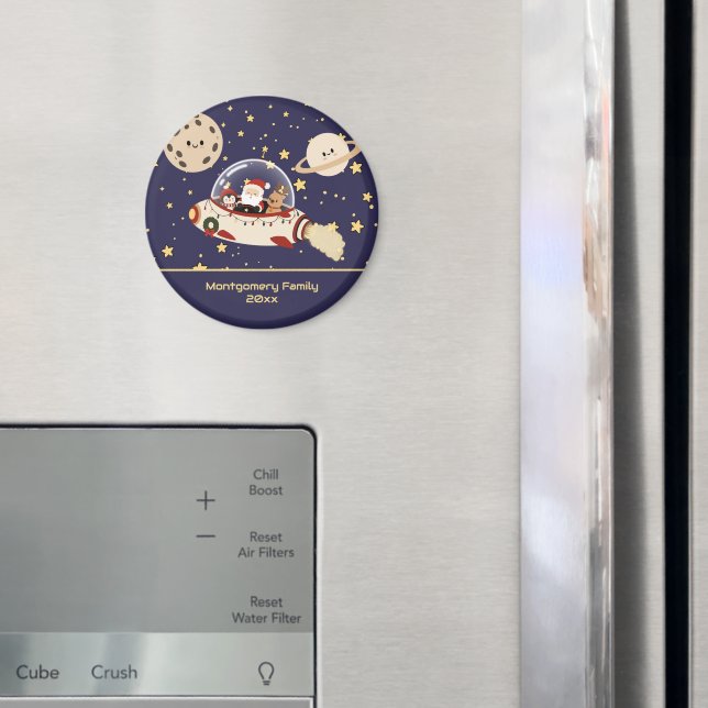 Íman Custom Santa Spaceship Christmas  (In Situ (Fridge))