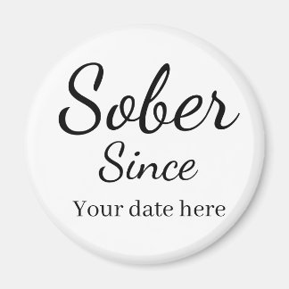 Íman Custom “Sober Since” Keychain - Sobriety Date 