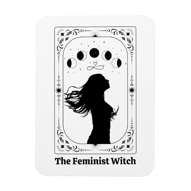 Íman Custom Tarot Add Name Divorce Party Favor Feminist (Vertical)