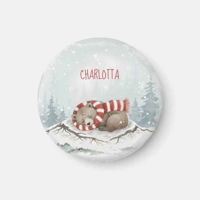 Íman Custom Winter Bear Magnet (Frente)