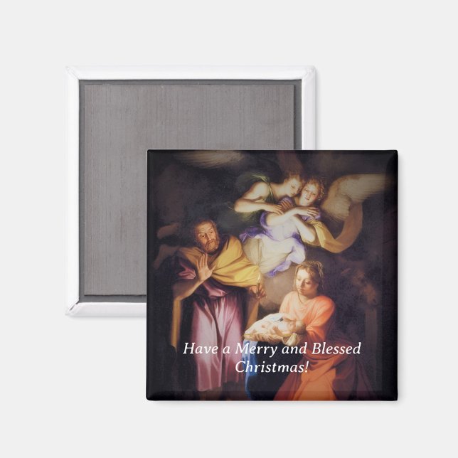 Íman Customizable Vintage Nativity Christmas  (Criador carregado)