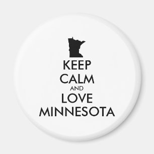 Íman Customizável MANTENHA A CALMA e AME MINNESOTA