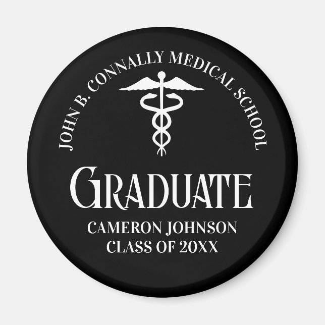 Íman Customized Black Medical School Graduation Party (Frente)