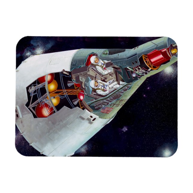 Íman Cutaway, Uma Nave Espacial Gemini De Duas Pessoas  (Horizontal)