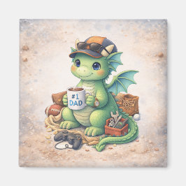 Íman Cute #1 Dad Dragon Magnet – Adorable Father’s Day 