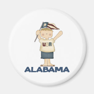 Íman Cute Alabama USA Magnet
