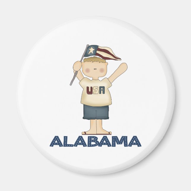 Íman Cute Alabama USA Magnet (Frente)