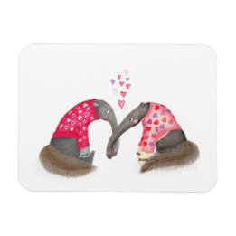 Íman Cute anteaters in love magnet