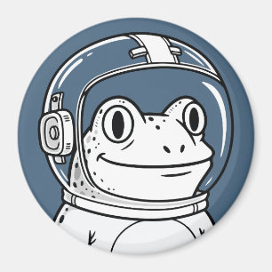 Íman Cute Astronaut Frog Space Adventure