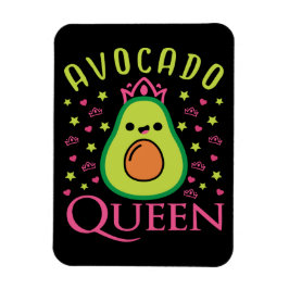 Íman Cute Avocado Queen with Heart Keto Girl Cooking 