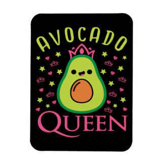Íman Cute Avocado Queen with Heart Keto Girl Cooking 