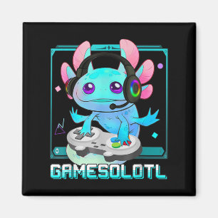 Íman Cute Axolotl Lover Gamesalotl Gaming Axolotl Kids