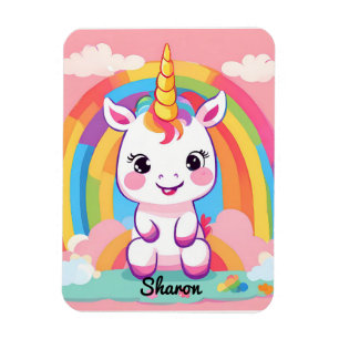 Íman Cute Baby Unicorn Rainbow