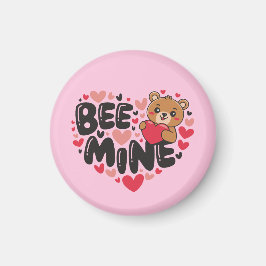 Íman Cute Bee Mine Teddy Bear Valentine's Day