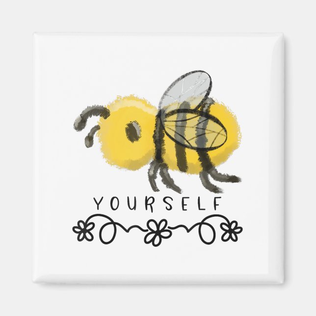Íman Cute Bumblebee Bee Yourself  (Frente)