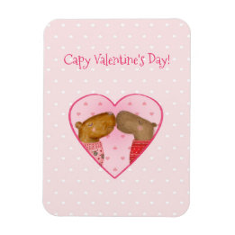 Íman Cute capybara Valentine's Day magnet