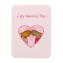 Íman Cute capybara Valentine's Day magnet