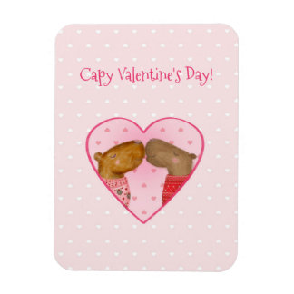 Íman Cute capybara Valentine's Day magnet