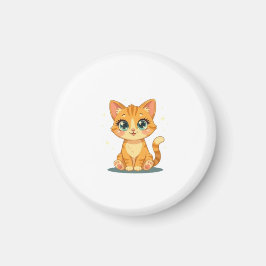 Íman **Cute Cartoon Cat – Adorable Kitty Illustration**