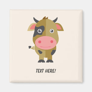 Íman Cute Cartoon Cow